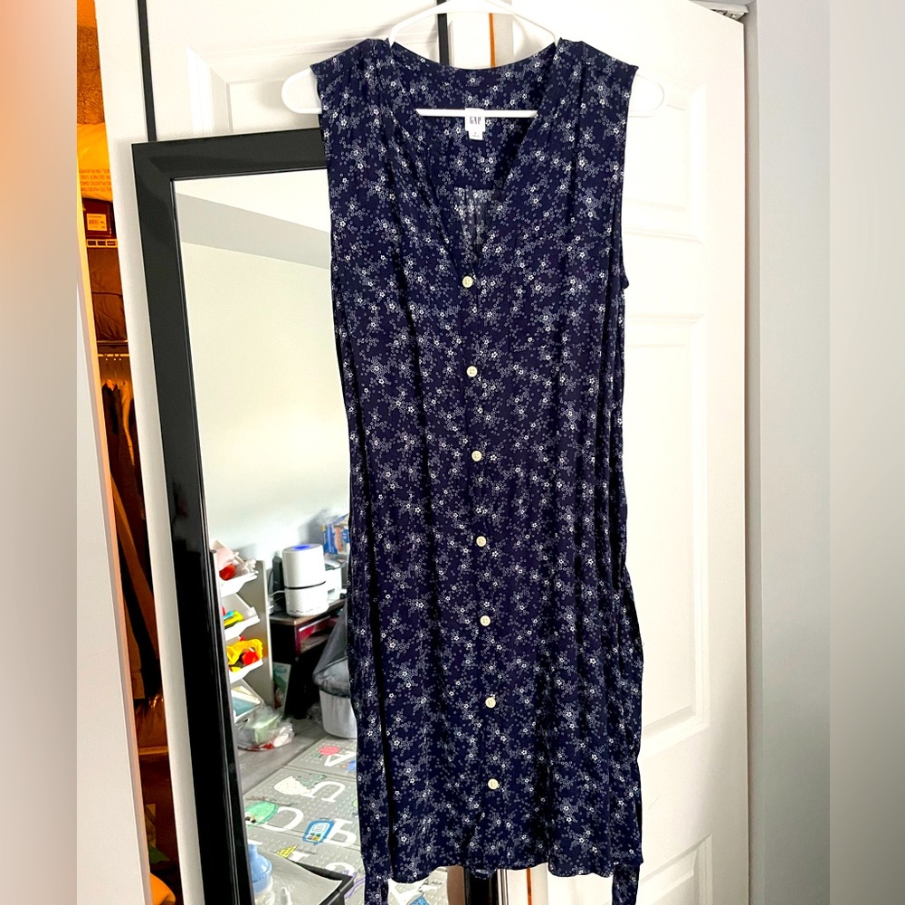 Gap shirt dress with tie waist sash